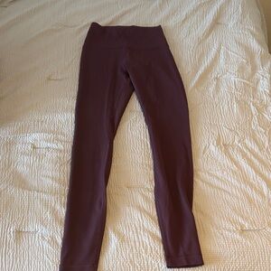 lululemon athletica maroon wunder train leggings